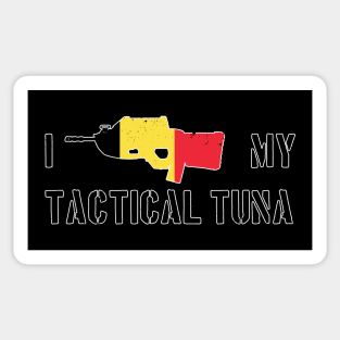 I Love my Tactical Tuna - Belgium Flag Sticker